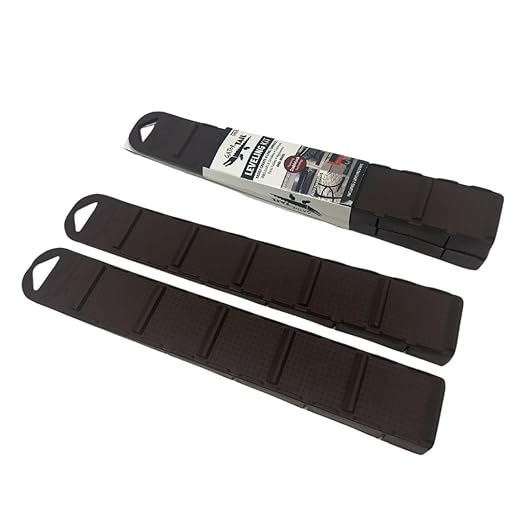 Gator Tail - Leveling Shims for Grill - Plastic Wedges for Smokers, BBQs and Griddles - Cabinet Leveling Blocks- Hard Leveling Wedge - 2 Pack (Brown)