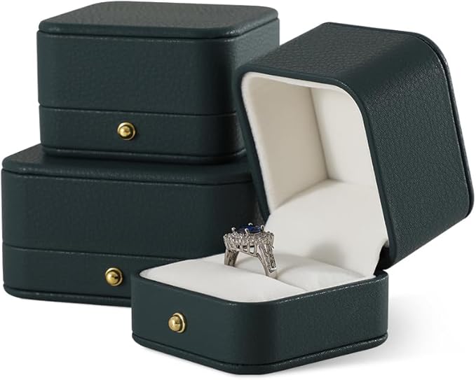 Bracelet Box, Leather Necklace Gift Box,Premium Small Jewelry Box,Luxury Gift Box For Chains (Dark Green)