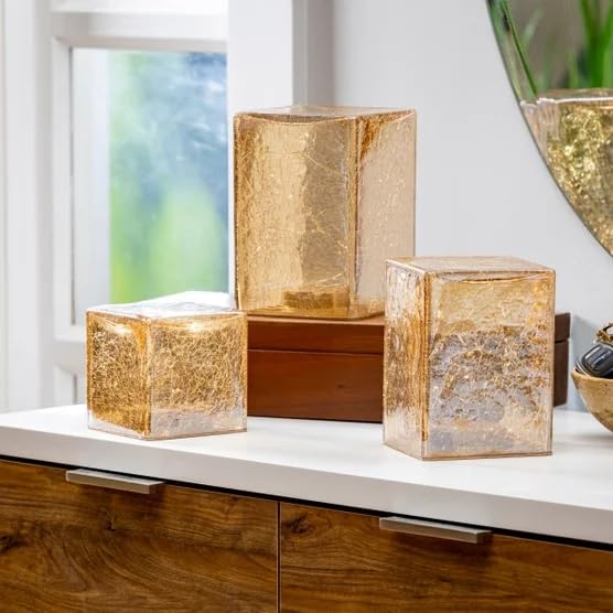 Eveergren LED Glass Cubes and Spheres Towers, Set of 3