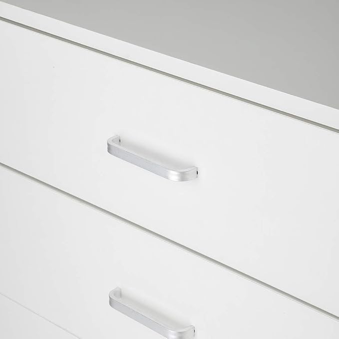 White Night Stand, Bedside Table/Nightstand with 3 Drawers, Compact Side Table for Bedroom, College Dorm & Living Room, Wooden End Table Bedroom