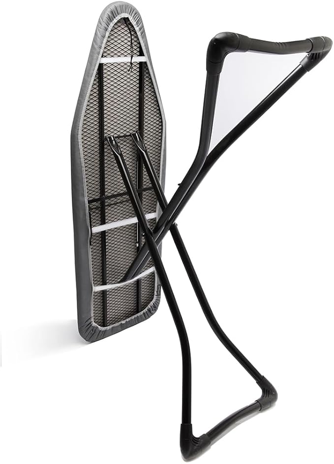 TIVIT Ironing Board Cover Compatible with Minky Ironing Board, Alumitek Top Coating, Scorch Resistant, Thick Padding, 3 Fastener Straps, Pull Bungee, 48x15, Made in Italy