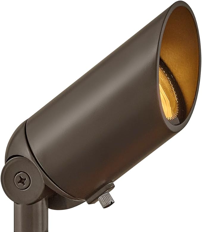 Hinkley Landscape 1536BZ-LL 12v Aluminum Outdoor Spot Light (Bronze) - 4w 2700K MR16 LED Bulb (Included) for Low Voltage Landscape Lighting of Yard, Lawn, Garden, Patio, Trees & House