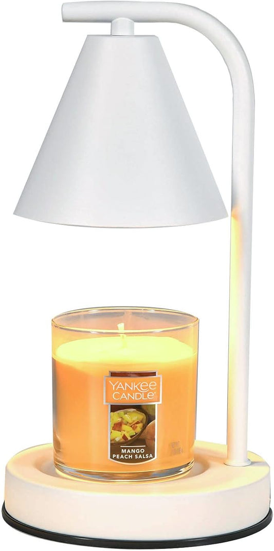 Candle Warmer Lamp, Electric Candle Lamp Warmer Birthday for Mom Women Home Bedroom Decor Dimmable Wax Melt Warmer for Scented Wax with 2 Bulbs, Jar Candles (White)