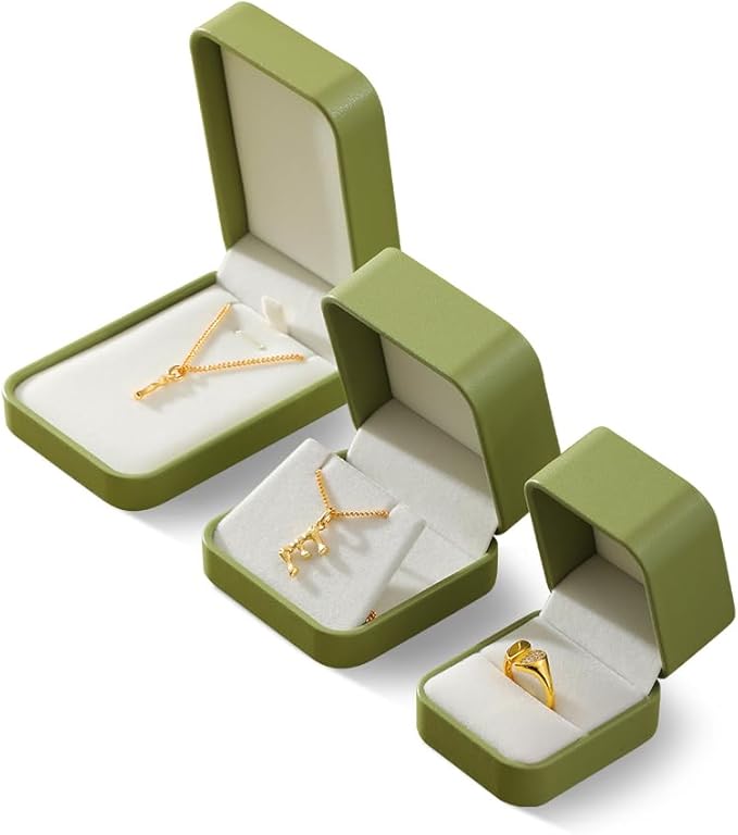 Bracelet Boxes For Jewelry Gift, Leather Bangle Box,Premium Bracelet Holder,Luxury Jewelry Gift Boxes (Green)