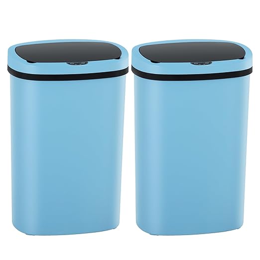 PayLessHere 13 Gallon Trash Can Kitchen Trash Can Automatic Garbage Can with Lid Touch Free High-Capacity Motion Sensor for Home Kitchens Bedroom Bathroom Office Kitchen Waste Bin Wateproof Trash Bin