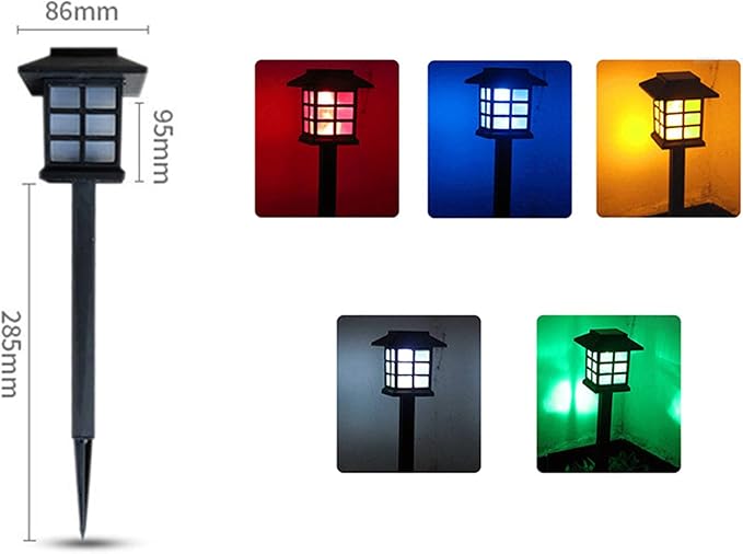 Outdoor Solar Pathway Lights Waterproof 2-Packs Outside LED Decorative Lights Landscape Lighting for Yard Patio Driveway Garden (Green)