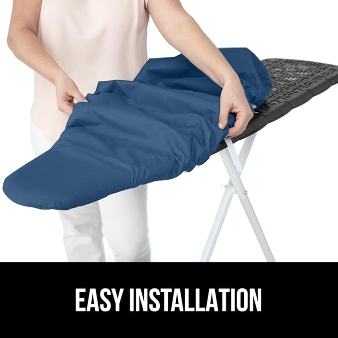 The Original GORILLA GRIP Ironing Board Cover, Silicone Coating, Full 54x15 Inch Size Scorch Resistant Padding, Elastic Edge, Heavy Duty Covers Standard Boards, Hook and Loop Fastener Strap, Navy