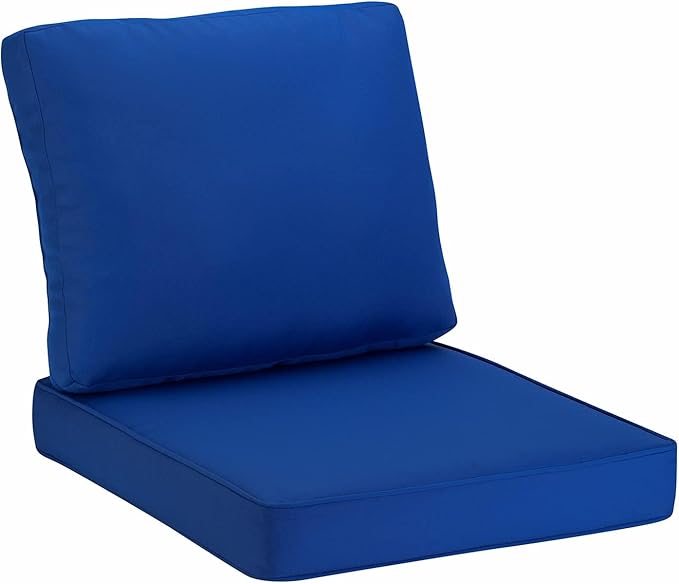 JMGBird Outdoor Chair Cushion Tufted Pillow, Deep Seat Outdoor Cushion Set 19"x19" Seat Cushions for Outdoor Furniture