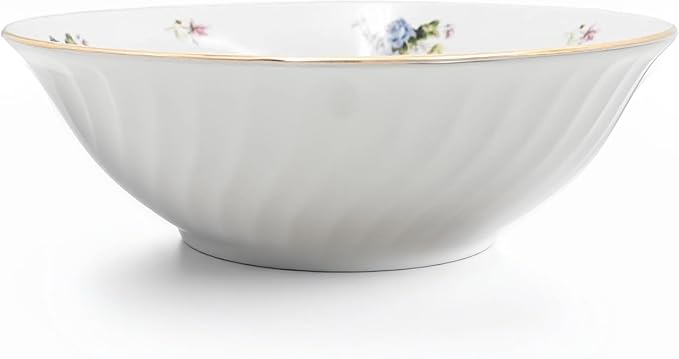 Lynns Paradise Serafina 9-Inch Big Bowl, Set of 3, Purple; Heavy Duty; Chip Resistant; Lead and Cadmium Free; Freezer to Oven Safe up to 500°F