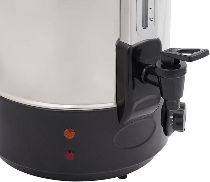 Electric Hot Water Dispenser 90 Cups Commercial Coffee Percolator & Beverage Dispenser w/Temperature Control, Stainless Steel Coffee Urn for Coffee & Tea