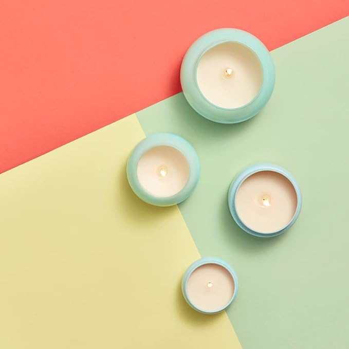Capri Blue Volcano Scented Candles - Luxury Glass Jar Candles for Home Scented with Tropical Fruit & Sugared Citrus - Soy Wax Blend - Capri Blue Volcano - Aqua Color (19 oz)
