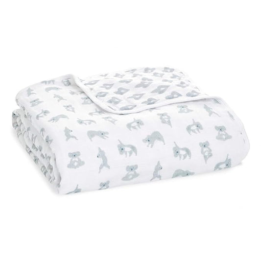 aden + anais Boutique Dream Blanket, Boutique Muslin Baby Blankets, Ideal Newborn Nursery & Crib Blanket, Unisex Toddler & Infant Bedding, Shower & Registry Gift, Now + Zen-Koalas + Medallion