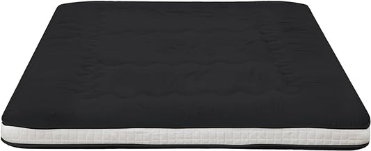 Dr.Futon Japanese Floor Futon Mattress Extra Thick Folding Roll Up Bed Topper Mat for Guest,Lounger and Tavel