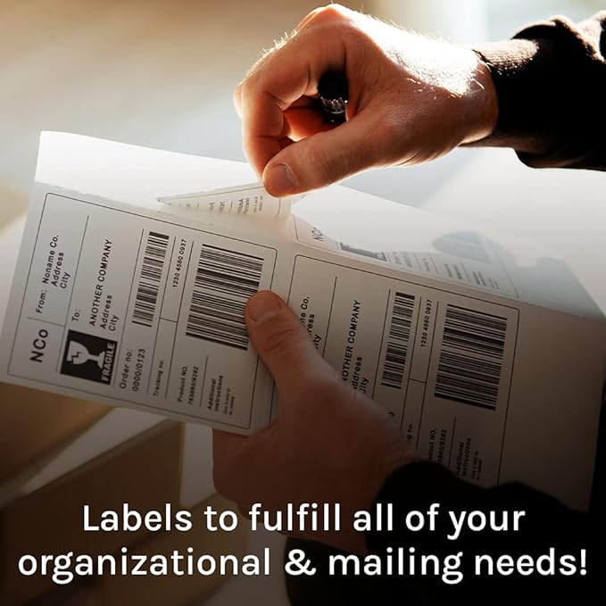 Premium Label Supply White Sticker Address Labels – 2" x 4" – Laser/Inkjet Compatible – (10 per Sheet), 1000 Sheets – 10,000 Total Adhesive Labels