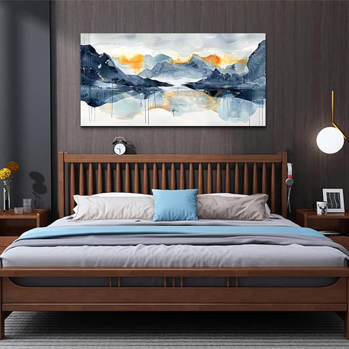FUHAIHUA Large Canvas Wall Art For Living Room Home Decorations For Bedroom Office Wall Decor Abstract Watercolor Pictures Aesthetic Paintings Art Prints Contemporary Decor 30x60 In