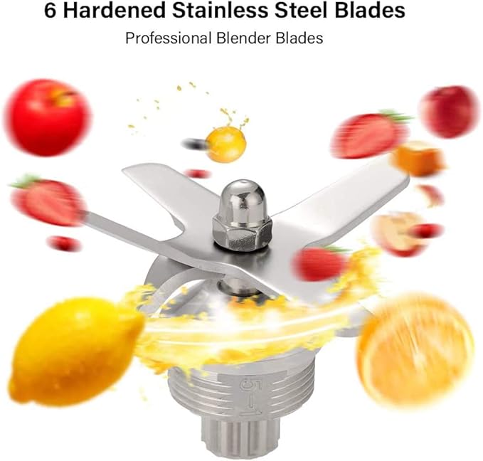 DNYSYSJ 2200W Household Kitchen Countertop Blender Mixer Juicer Machine 6 Blades Smoothie Blender Food Mixer with 2L Capacity Jar
