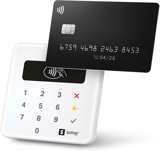 SumUp Plus Card Reader, Bluetooth - NFC RFID Credit Card Reader for Smartphone