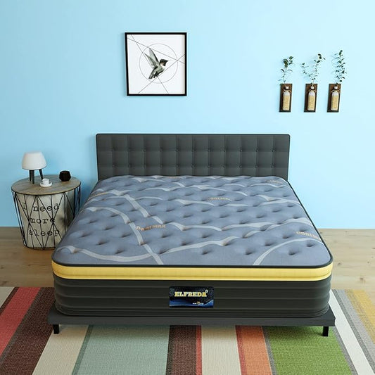 Elfreda King Mattress, 12 inch Pillow Top Hybrid Mattress, Memory Foam and Pocket Spring Firm, Supportive & Pressure Relief King Size, Bed in a Bag