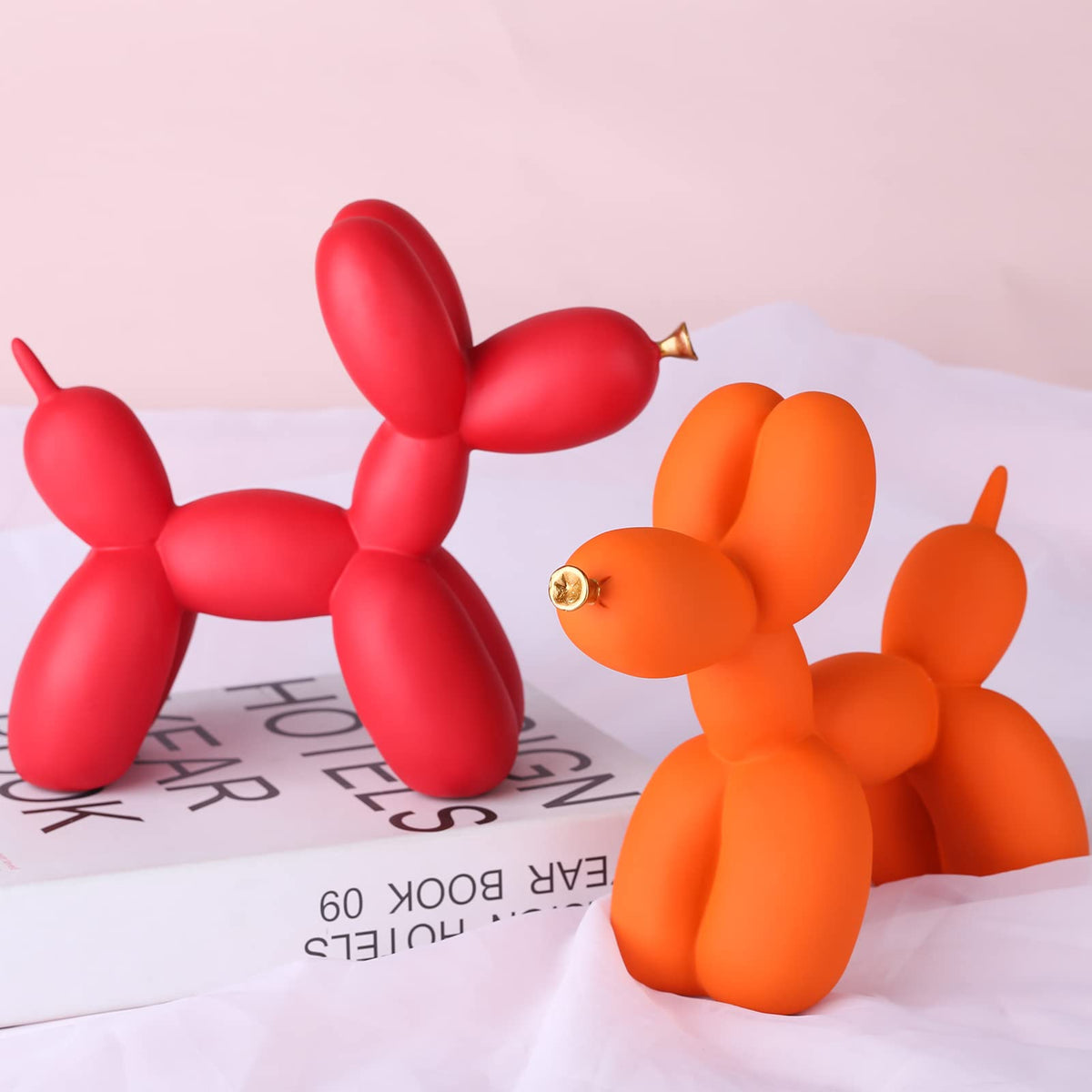 XIAOMAGG Creative Balloon Dog Sculpture Modern Home Decoration Trendy Animal Art Ornaments Collection Figurine Bedroom Living Room Office Desktop Resin Decors