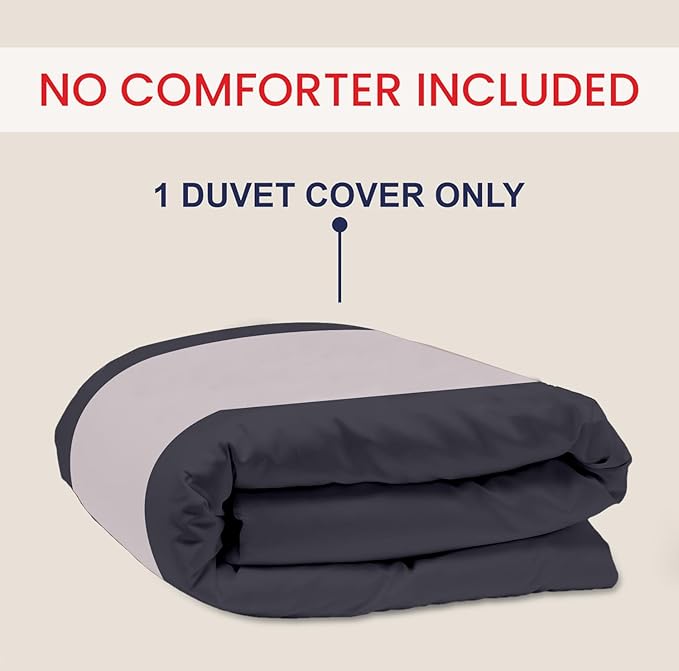 Kotton Culture 120"x120" 1 Pc Super King Plus/Super Oversize King Duvet Cover Only 100% Egyptian Cotton 600 TC Comforter Cover, Zipper Closure & Corner Ties Fits Only Extra Large Inserts Dashing Grey