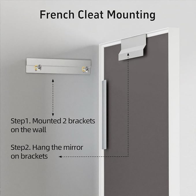 36x30 Inch White Bathroom Mirrors for Over Sink, Rectangle Framed Mirror, Wall Mounted Vanity Mirror for Bedroom, Living Room, Entryway Horizontal/Vertical