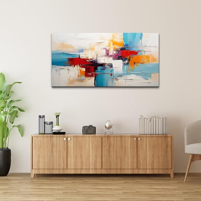 hyidecorart Canvas Wall Art For Living Room Abstract Office Artworks Wall Decor For Bedroom Minimalism Wall Paintings Modern Pictures Ready to Hang Home Decorations 40" x 20"