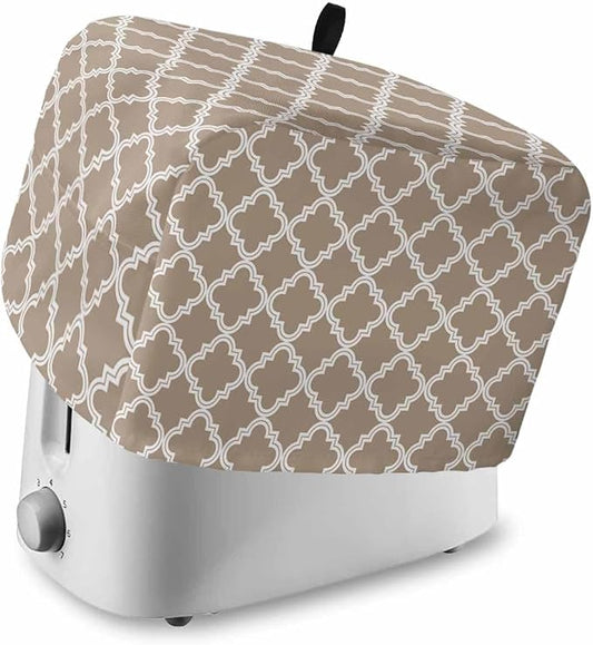 Toaster Cover 4 Slice Moroccan Pattern Toaster Oven Cover with Pockets Beige Dustproof Bakeware Protector Small Kitchen Appliance Dust Covers and Fingerprint Protection for Women