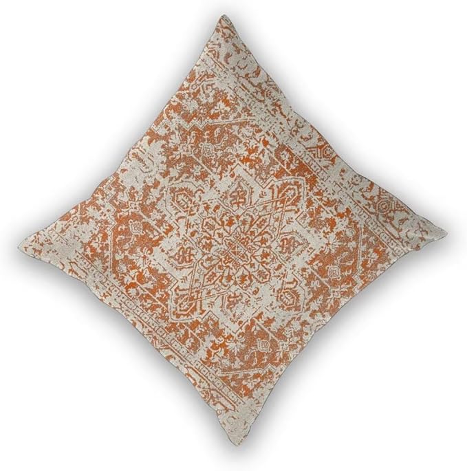Fall Pillow Covers 20x20 Set of 2, Burnt Orange Boho Decorative Throw Pillows Ethnic Vintage Farmhouse Bohemian Carpet Pattern Pillow Cases Linen Gifts for Couch Sofa Outdoor Decor