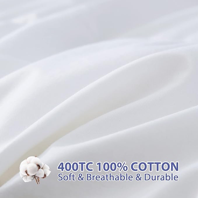 ABENE Mattress Topper for Back Pain Relief, Extra Thick Mattress Pad Pillowtop, Soft Mattress Protector Cover with 8"-21" Deep Pocket (Pure White, California King, Feather Down)