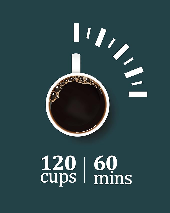 120 Cup Commercial Coffee Maker, [Quick Brewing] [Food Grade Stainless Steel] Large Coffee Urn Perfect For Church, Meeting Rooms, Lounges, and Other Large Gatherings-18 L