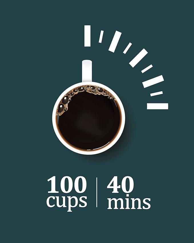 Commercial Coffee Urn 16L 110-Cups, Double Layer Percolate Coffee Maker Dispenser Hot Water Urn Fast Brew, for Water, Tea, Beverage at Catering