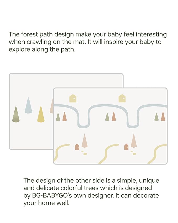Baby Play Mat, 0.6" Foam Thicker Baby Playmats, Large Foldable 78"x70" Play Mat for Babies, Waterproof & Reversible Baby Mat for Floor, Crawling Baby Mat for Indoor&Outdoor&Travel(70*78*0.6)