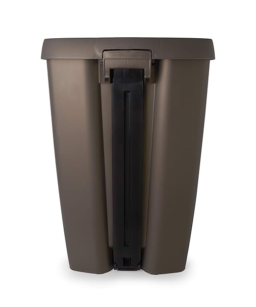 Umbra 084200-125 , Bronze Brim Large Kitchen Trash Stainless Steel Foot Pedal – Stylish and Durable 13 Gallon Step Garbage Can with Lid