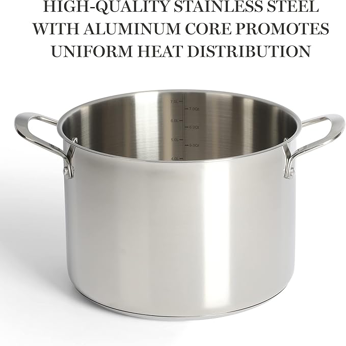 Martha Stewart Castelle 10 Piece Stainless Steel Cookware Set