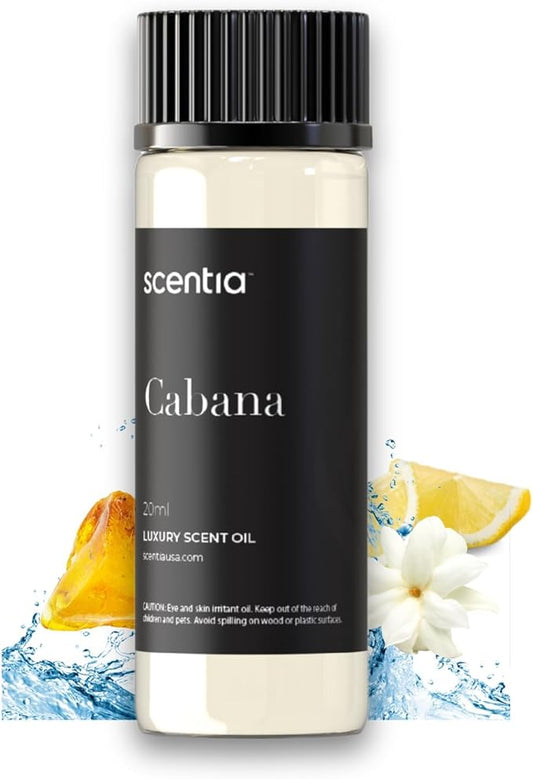 Hotel Diffuser Oil Inspired by The Ritz Carlton Hotel Scent - 20 mL 0.67 fl oz - Fragrance Oil Blend Botanical Jasmine, Bergamot & Fresh Marine Notes for Aromatherapy Diffusers - Cabana