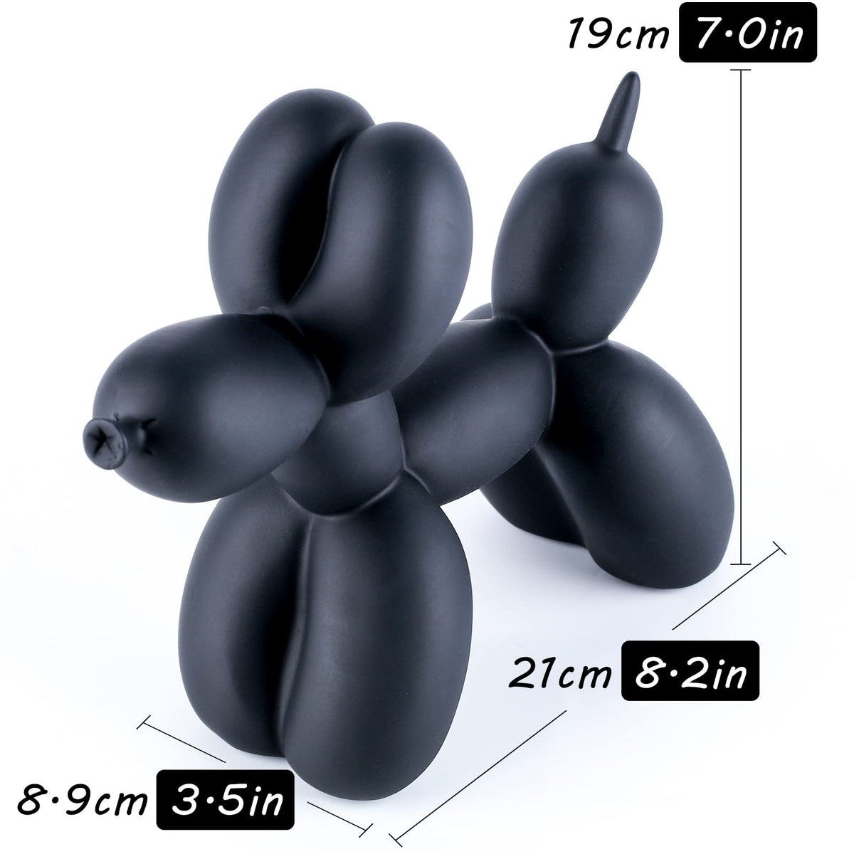 XIAOMAGG Creative Balloon Dog Sculpture Modern Home Decoration Trendy Animal Art Ornaments Collection Figurine Bedroom Living Room Office Desktop Resin Decors