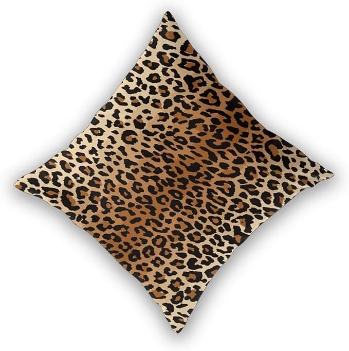 BETGINY Leopard Throw Pillow Cover 24 x 24 Inch Pack of 2, Cheetah Print Pillow Covers Square Cushion Faux Animal Skin Pillowscase for Bedroom Home Sofa Decoration
