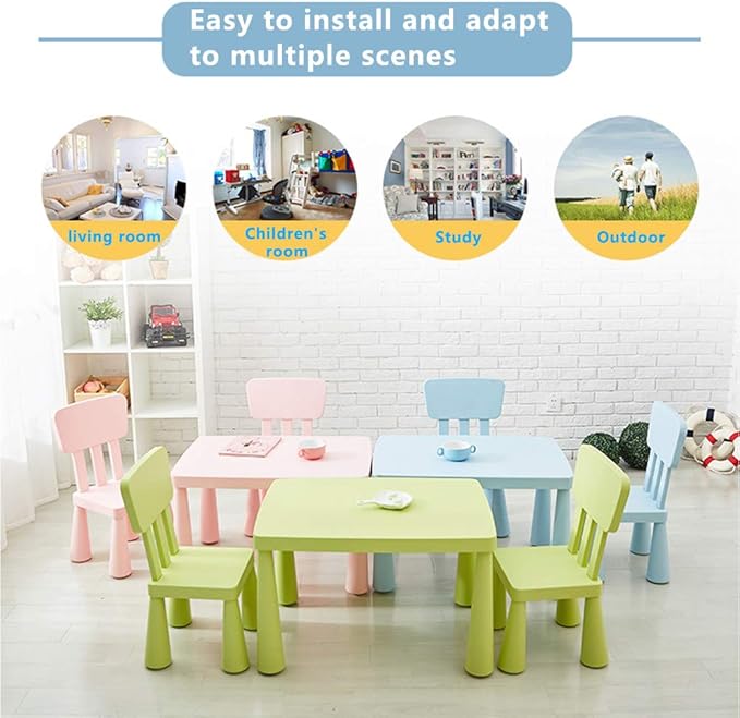 Soerreo Children's Chair Kindergarten Baby Learning Chair Plastic Game Chair Removable