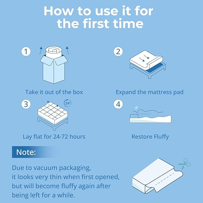 YUGYVOB Twin Mattress Topper - 600GSM Extra Thick Cooling & Breathable Mattress Pad with Deep Pocket 8"-21" & Soft Down Alternative Filling, Grey