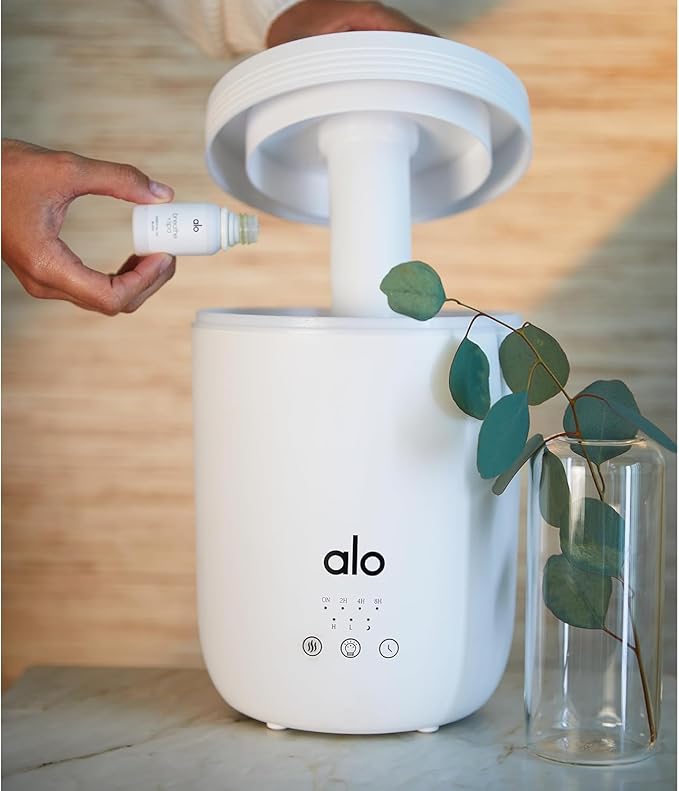 Alo Aura Diffuser + Sleep & Downshift Essential Oil - Curated Blend - Unwind and Settle The Mind - Therapeutic Grade