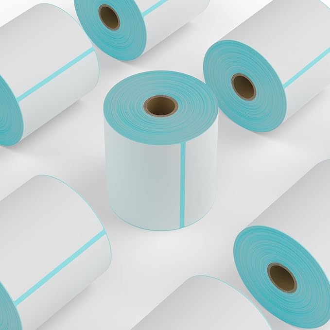 9527 Product 4" x 6" Direct Thermal Shipping Labels for Zebra 2844 ZP-450 ZP-500 ZP-505 Thermal Printers,Blank Direct Thermal Labels 8 Rolls 3600 Labels, 450 Labels/Roll 1" Core