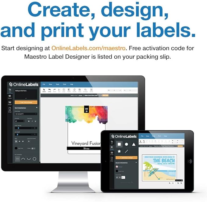 OnlineLabels 8.5 x 5.5 Half-Sheet Shipping Labels - Permanent, White Matte - for FBA, FedEx, UPS - Pack of 10,000 Labels, 5,000 Sheets - Inkjet/Laser Printers