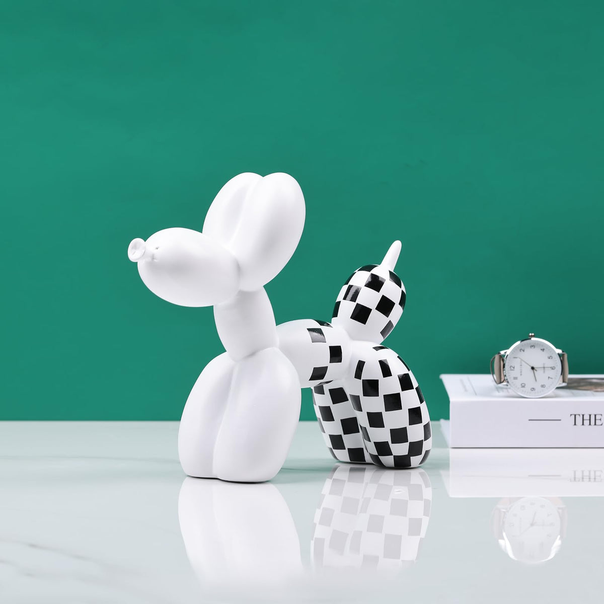 XIAOMAGG Creative Balloon Dog Sculpture Modern Home Decoration Trendy Animal Art Ornaments Collection Figurine Bedroom Living Room Office Desktop Resin Decors