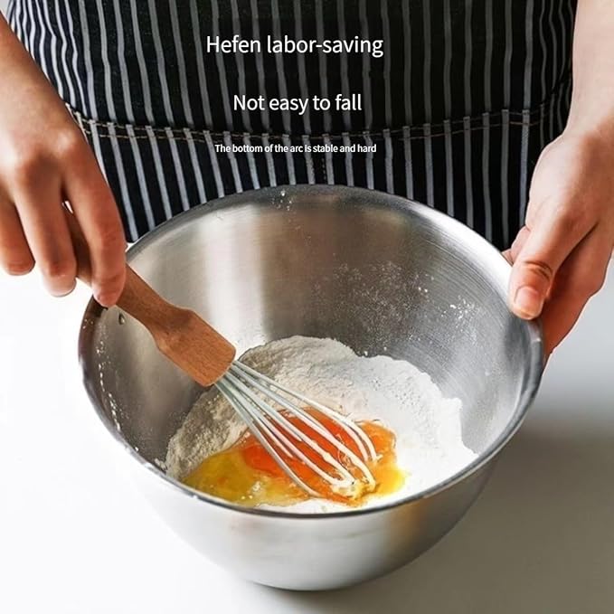 MANHONGYU Stainless Steel Mixing Bowls Set for Kitchen, Dishwasher Safe Nesting Bowls for Cooking, Baking, Meal Prepping, 3Pcs 2.5Qt,Stackable