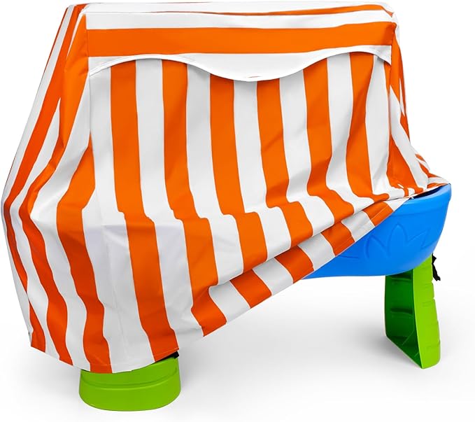 Kids Water Table Cover for Step 2 Rain Showers Splash Pond Water Table, Outdoor Waterproof Anti-UV Kids Water Play Table Cover (Orange)