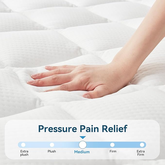 5 inch King Size Memory Foam Mattress in a Box – Cooling Gel‑Infused Foam, Pressure‑Relief Comfort, Fiberglass-Free, CertiPUR‑US® Certified