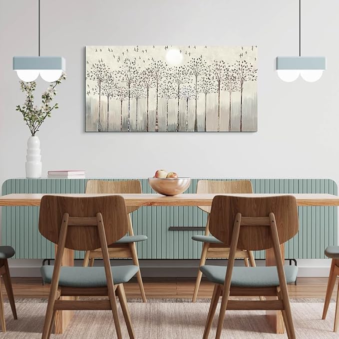 Wapluam Large Canvas Wall Art For Living Room Framed Wall Deco For Office Modern Bedroom Room Wall Decorration Scenery Abstract Wall Paintings Canvas Prints Pictures Artwork Boho Home Decor 30X60in