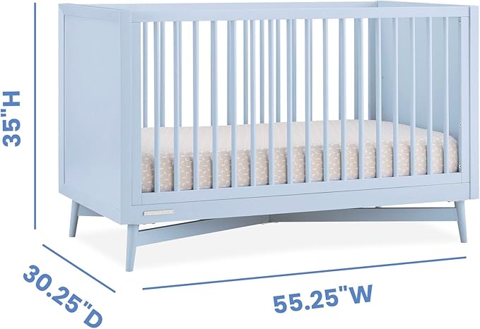 Delta Children Dylan 4-in-1 Convertible Crib, Cloud Blue