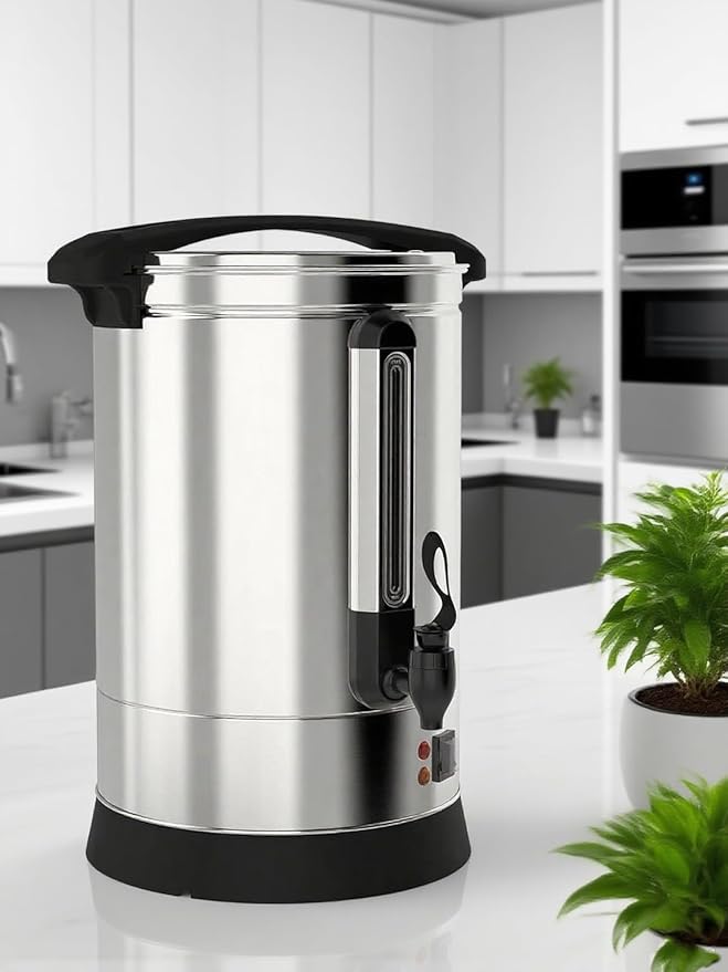 Coffee Urn 120 Cup,14L Commercial Coffee Maker for Party Buffet Catering, Stainless Steel Large Hot Coffee Dispenser,Hot Beverage Dispenser,Hot Water Urn