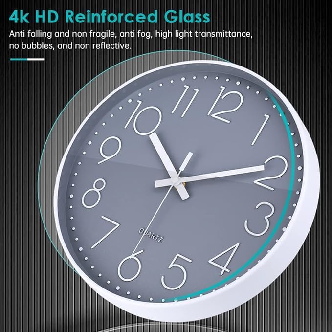jomparis 16 Inch Large Wall Clock Silent Modern Elegant Simple Decor for Living Room Office